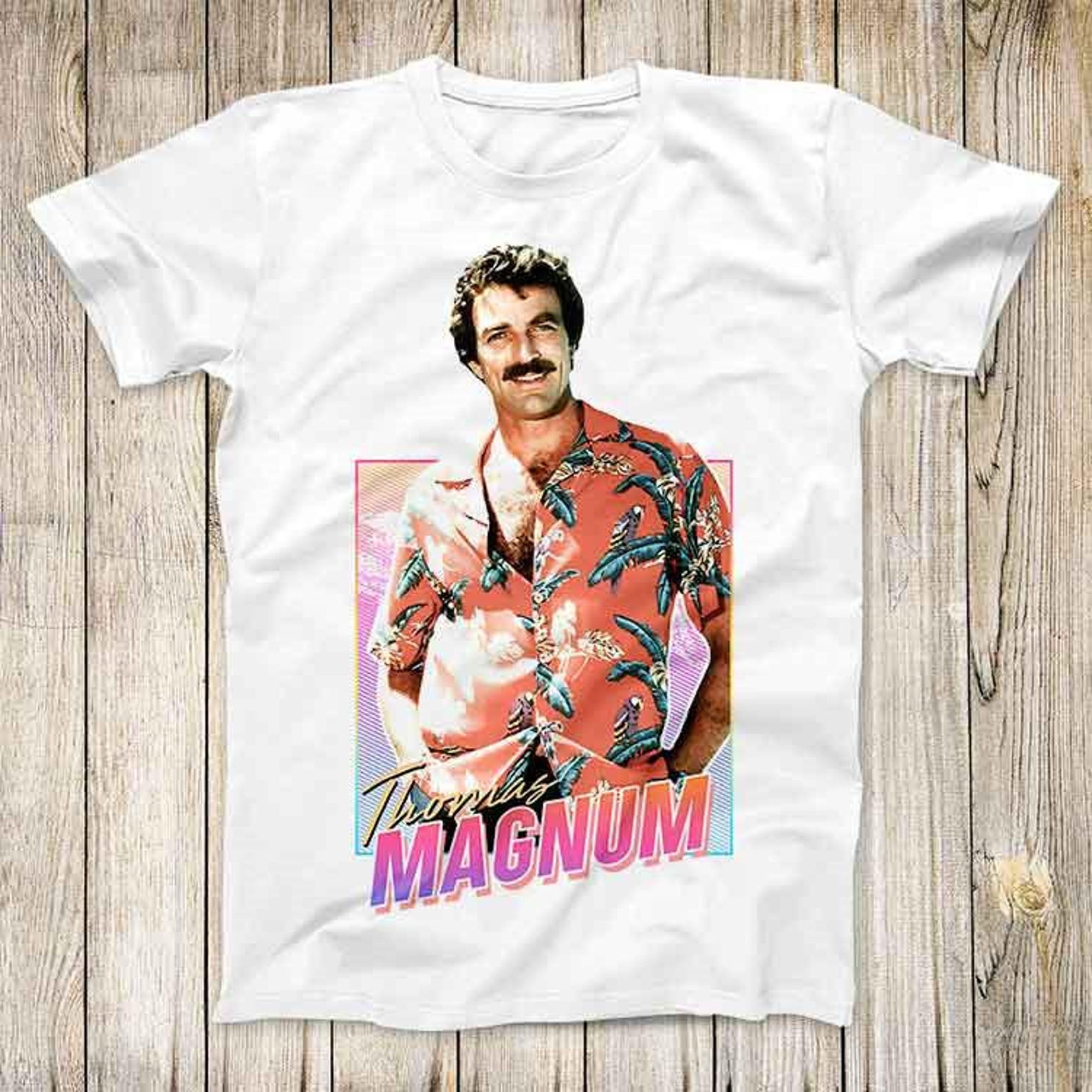 Thomas Magnum PI Tom Selleck Higgins Island Hoppers Hawaii 80s Top Tee Best Seller Birthday Unisex T-Shirt 3275 3XL