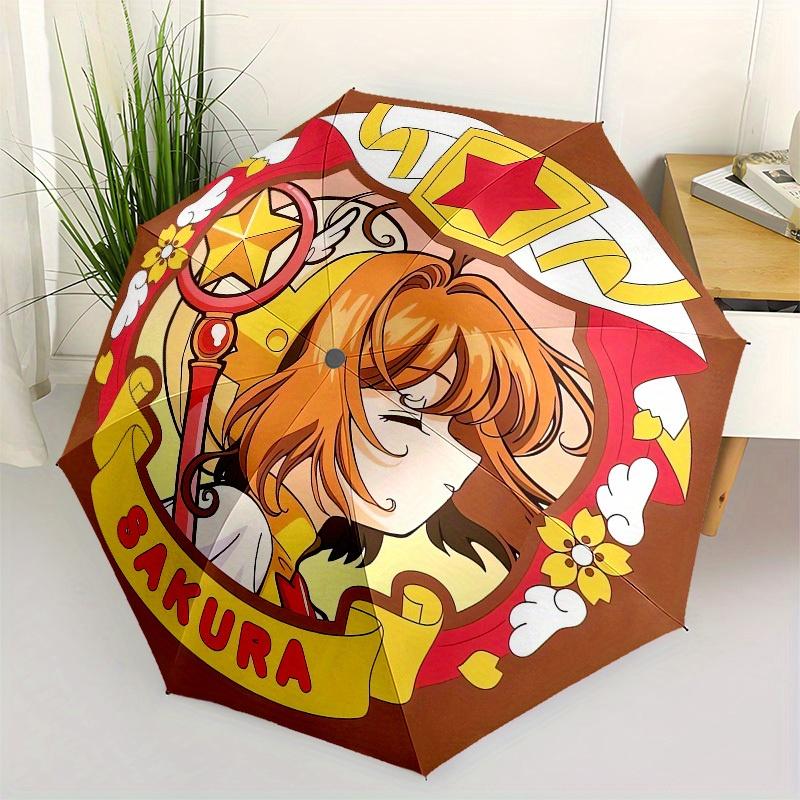 

1pc Sakura s Magical Adventure Umbrella with Plastic Handle,Suitable for All Seasons Home Travel Outdoor UmbrellaM1085