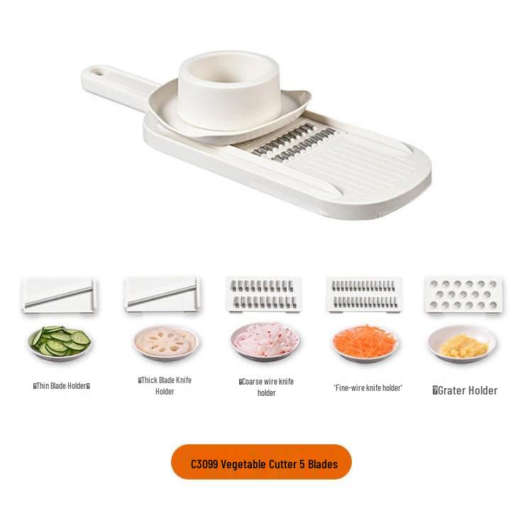Manual Kitchen Vegetable and Potato Cutter with Drain Basket