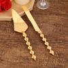 2Pcs Wedding Cake Knife and Shovel Pizza Bread Knife Wedding Supplies Cake Knife Triangle Bread Shovel Baking Tools