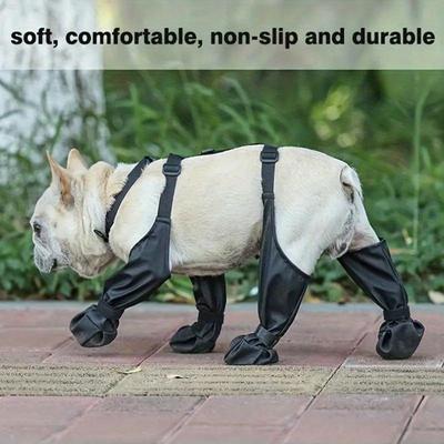 Stivali per cani traspiranti, impermeabili e regolabili, scarpe protettive per animali domestici per uso interno/esterno, ideali per stivali da passeggio per cani
