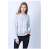 Checkered Knitted Pullover Round Neck Long Sleeved Sweater Women Short Knitwear Thickened Warm Harajuku Commuting Casual Autumn Winter Bottoming Shirt