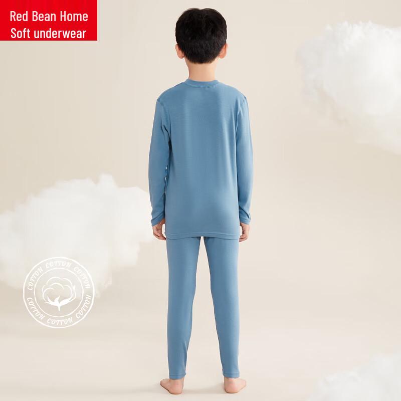 Hodohome Boys' A-Class Cotton-Spandex Mock Neck Thermal Underwear Set