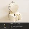 No-Punch Broom & Mop Wall Mount Clip - Suction Cup Hanging Rack for Bathroom/Backdoor Storage