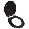 Day and Night - Day and Night Toilet Seat MDF Soft Close Lid Black Design