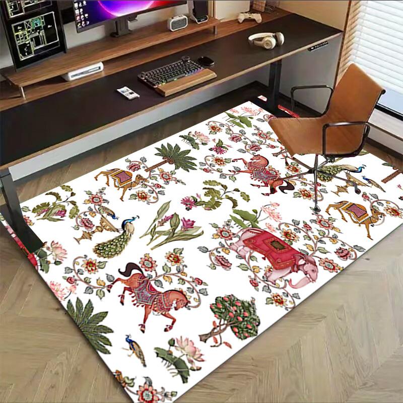 1PC Elephant Horse Extra Large Non Slip Floor carpet, Office, family, bedroom, Studio Large Area Rug Indoor Rugs, Vibrant Colors