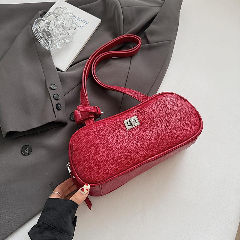 2025 Summer Niche Shoulder Bag Fashion Commuter Handbag Korean Simple Casual Underarm Bag Women's Bag