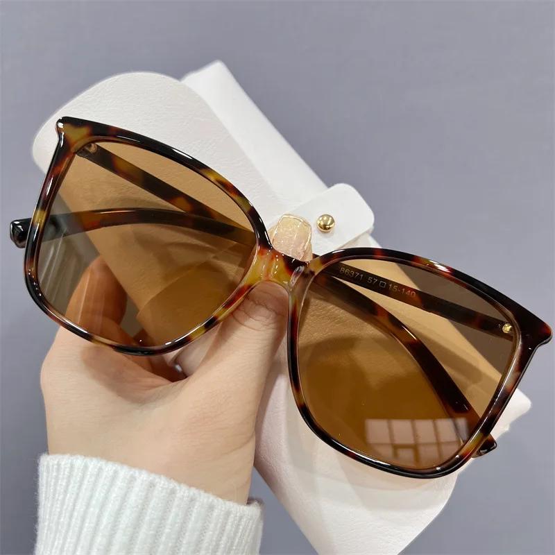 New Oversized Square Sunglasses Women Fashion Vintage Big Frame Sun Glasses Men Driving Goggles Shades UV400 Korean Style