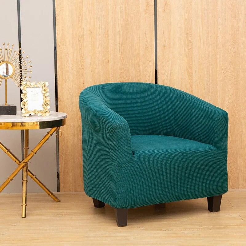 Club Chair Cover Tub Sofa Cover Polar Fleece Single Sofa Couch Cover Stretch Sofa Slipcovers For Living Room Study Bar Counter