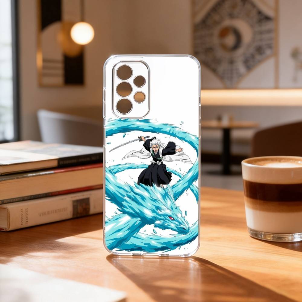 Toshiro Hitsugaya Ice Dragon Bleach Anime  Phone Case For Samsung S25,S24,S21,S22,S23,S30,Ultra,S20,Plus,Fe Transparent Cover