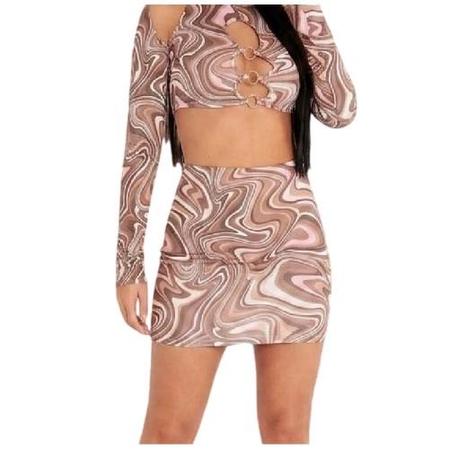 Missy Empire Womens/Ladies Abstract Marble Mini Skirt