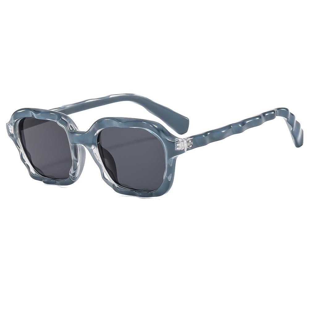 

New Square Sunglasses Women Vintage Wave Frame UV400 Luxury Designer Shades Sun Glasses Eyewear Gafas Oculos as picture
