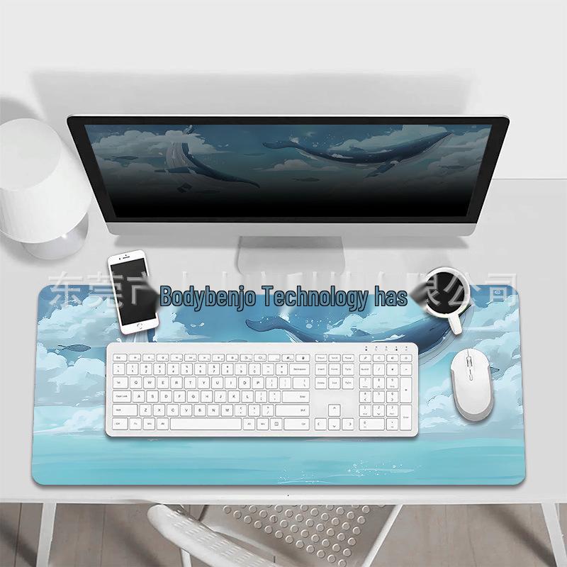 Extra Large Custom Girl's Cute Office Desk Mat - Non-Slip Landscape Style Mouse Pad