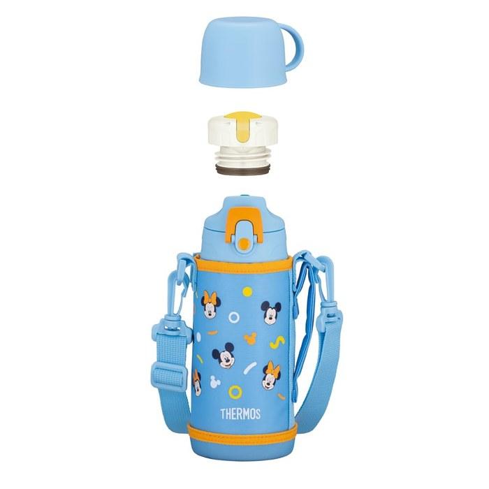 Thermos Water Bottle Vacuum Insulated 2-Way Bottle 0.6L FJJ-602WFDS BLOR Mickey/Minnie Blue Orange 600ml