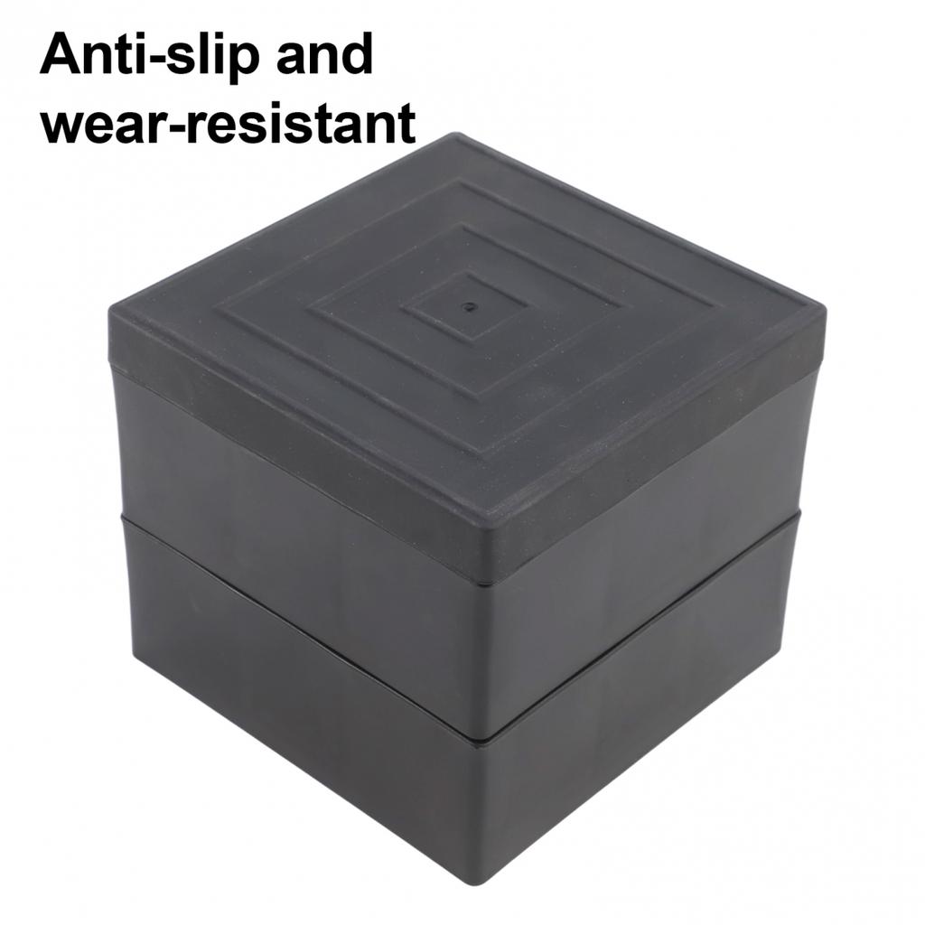 Black Color Chair Leg Pads Stackable Risers Flexible Stacking