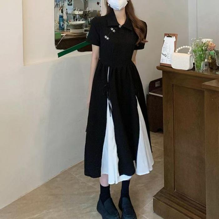 

New Chinese-style improved cheongsam dress for women s summer large size gentle national style design sense Hepburn little black dress for women 2XL чорний