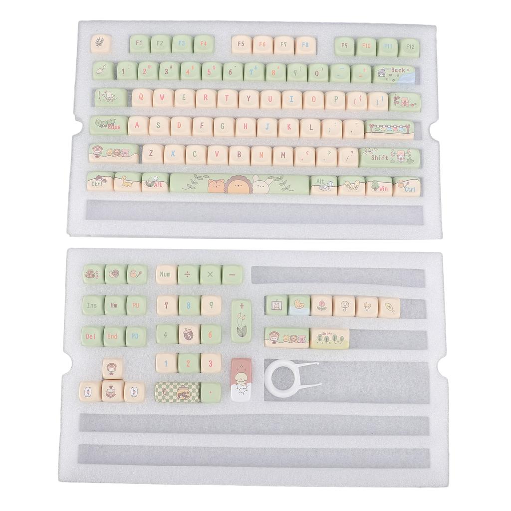 112 Key Mechanical Keyboard Keycap Set 9mm MCA Height PBT Colorfast Keycap Set with Puller