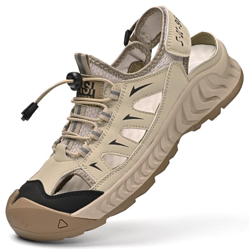 

2025 популярные сандалии мужские летние новые нескользящие с мягкой подошвой повседневные крутые шлепанцы модная универсальная мужская обувь 45