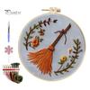 Halloween Embroidery Kit DIY Cross Stitch Kit with Embroidery Hoop Hand Embroidery Starter Handmade Gnome Crafts for Beginners Adults