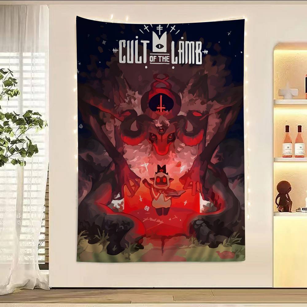 Cult Of The Lamb Fashion Hippie Wall Hanging Tapestries Bohemian Wall Tapestries Mandala INS Home Decor