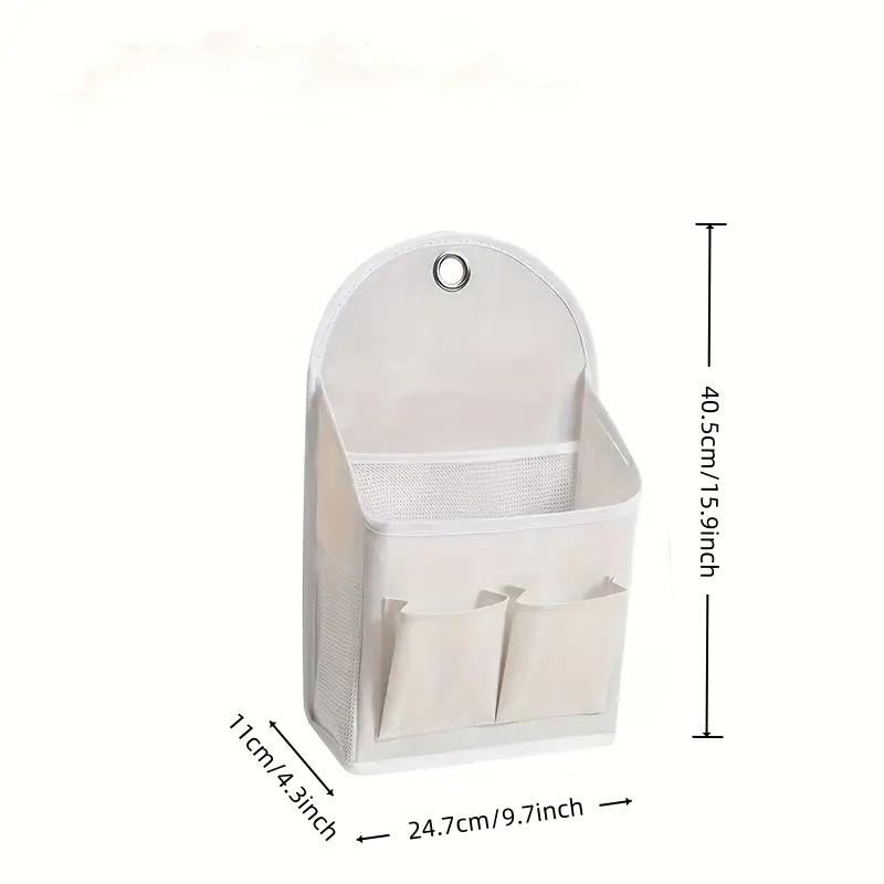 Wall Mounted Storage Bag, Hanging Storage Bag with Side Pocket, Home Organizer for Bedroom, Living Room, Office, Dormitory
