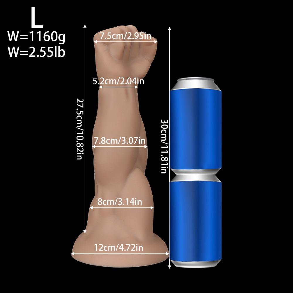 Large Arm Shaped Anal Plug Soft Body-safe Silicone Anal Trainer For Men Women