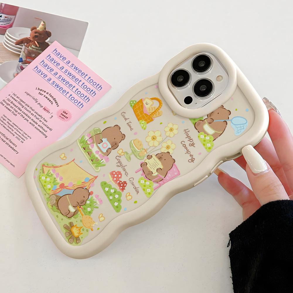 Mobile Phone Cases for iPhone 11 13 XR 15 Pro Max 12 14 Pro Max Case iPhone 16 7 Plus 8 Plus XS Max 15 Plus Macaron Cartoon Cute Anti-fall Waterproof