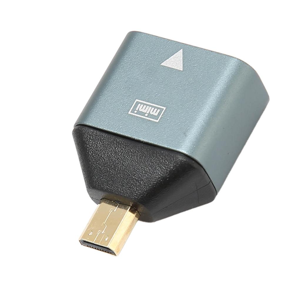 HD Female to Micro HD Adapter Aluminum Alloy Plug and Play 4K Supported Micro HD to HD Converter for Laptop Desktop