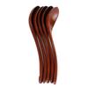 5Pcs Wooden Soup Spoon with Curved Handle Multi Purpose Rice Scoop for Home Kitchen(Paint Color )