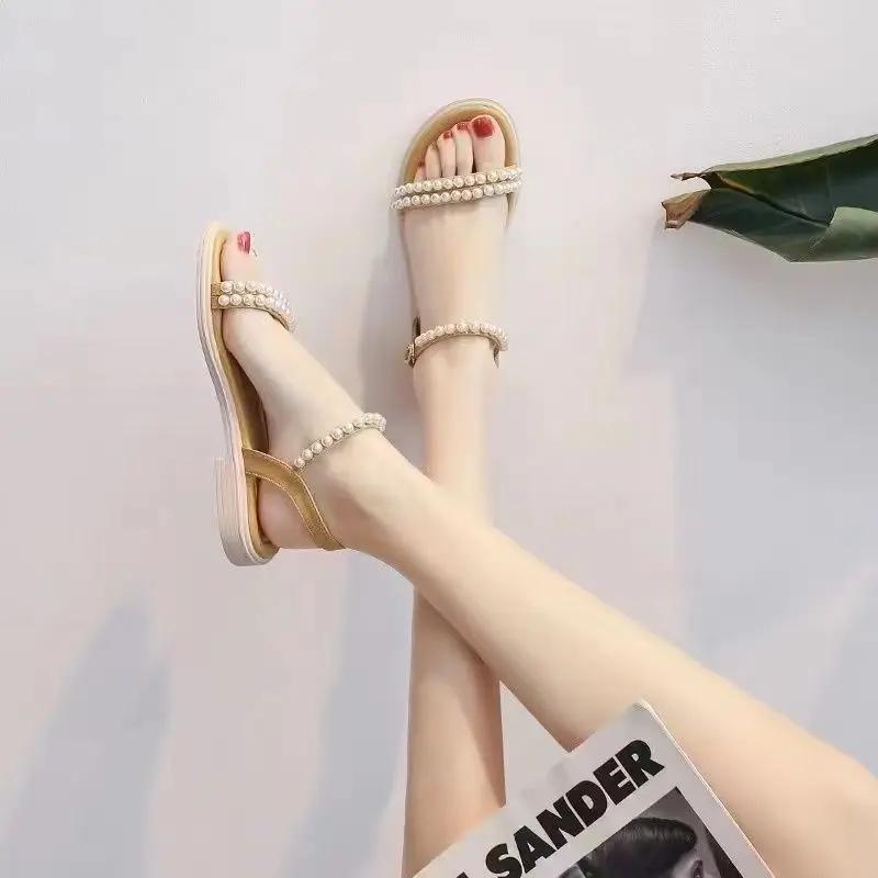 Buckles Outdoor High Quality Ladies Shoes Chic and Elegant Summer 2025 Offers Luxury Cheap Liquidation On Offer Women's Sandals