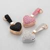 Colorful Rhinestone Rhinestone Heart Keychain Shining Bling Portable Mini Pill Case Decorative Space Saving