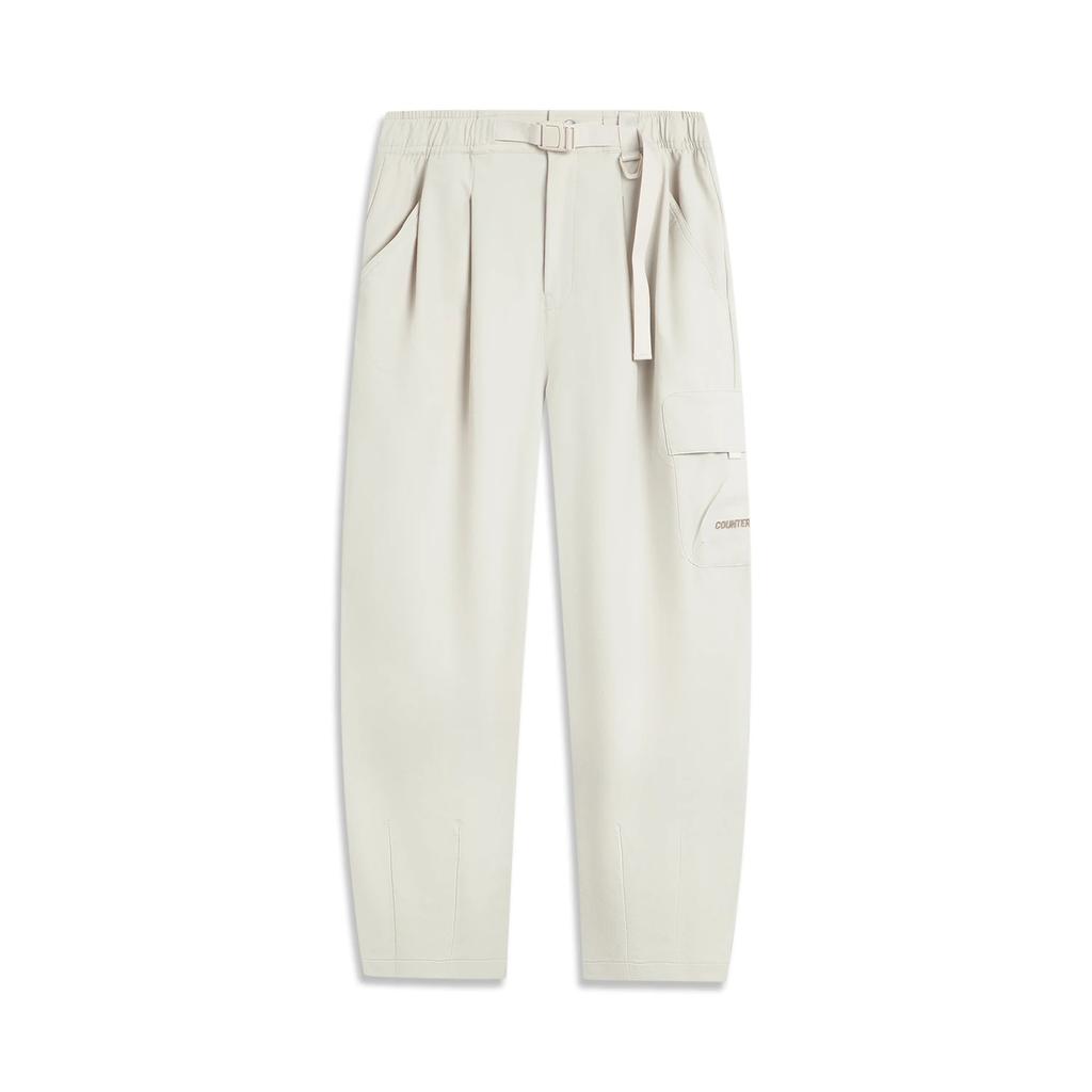 Li Ning CF Breathable Solid Color Straight Leg Casual Pants Women bottoms AYKV758-1