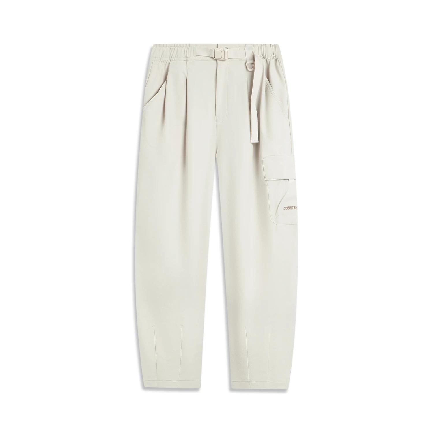 

Li Ning CF Дышащие однотонные повседневные брюки прямого кроя Женские брюки AYKV758-1 M