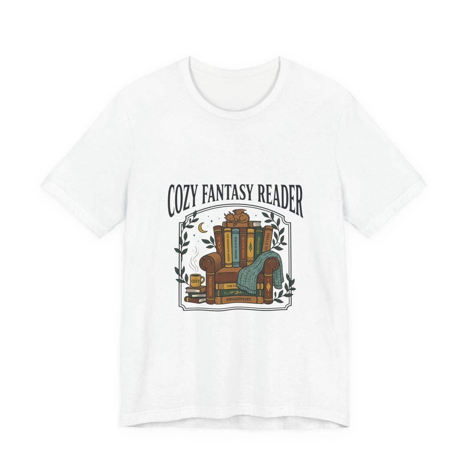 Cozy Fantasy Reader Tee | book lover, cozy reading, fantasy reader XL