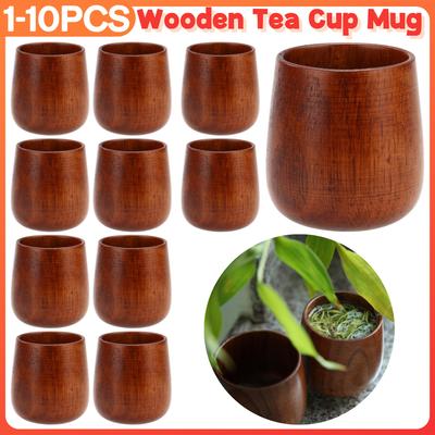 Natural Jujube Wooden Cup Handmade Wine Glass Household Vintage Creative Eco-friendly Primitive Portable Drinkware Accessories