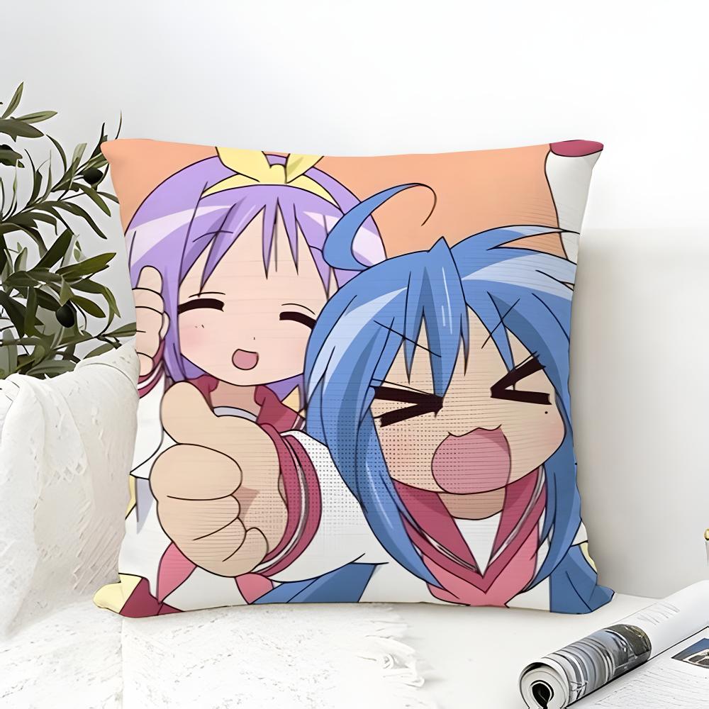 Anime Lucky Star Pillow Case Linen Pillow Case Sofa Home Decor Cushion Cover Cushion Cove