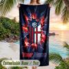 Beach Towel Bologna FC Print Custom Name Text Soft Towel for Swimming Pool