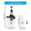 547C Car Brake Fluid 4 Interchangeable Nozzles 3L Container Manual Evacuation Fluid Changer System for repair man
