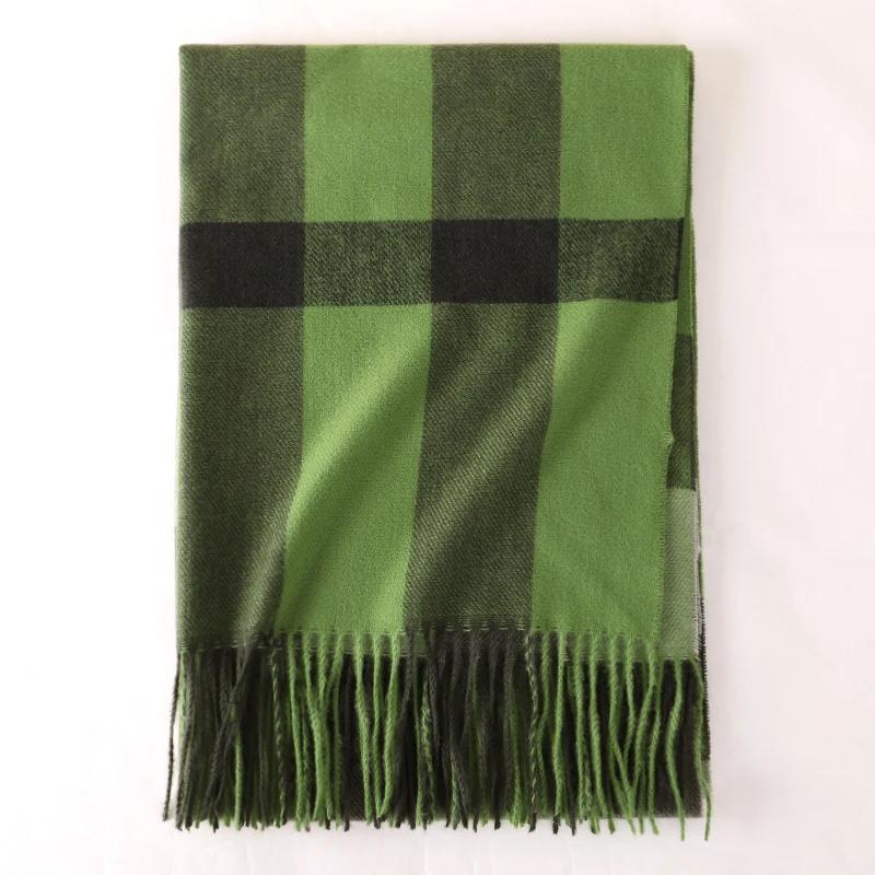 Luxury Design Plaid Cashmere Scarf For Women Winter Warm Shawl Wrap Pashmina Bufanda Thick Blanket Poncho Echarpe Bandana