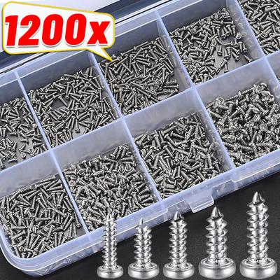 Phillips Pan Head Self-tapping Screws M1/M1.2/M1.4/M1.7 Miniature Screw Fastener Assortment Kit for Sunglasses Electronic Repair