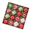 16Pcs Glittering Christmas Ball Baubles Ornament Shatterproof Christmas Tree Hangings Decorations for Winter Holiday