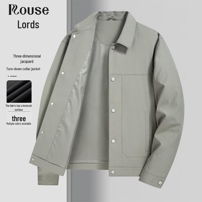 Men s Lapel Jacquard Windproof Jacket 180