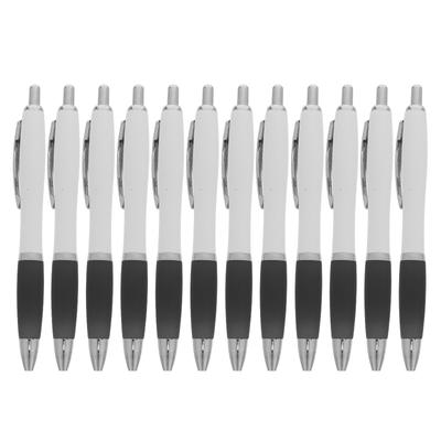 12Pcs Black Ink Retractable Ballpoint Pens Smooth Writing 1.0mm Medium Point Comfortable Grip for Office School Note Taking