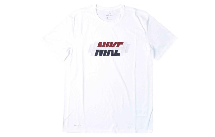 

Nike T Shirts Men s White Crew Neck Moderate Straight Fit CT6471-100 L