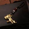 Wealth Lucky Horse Bag Pendant Vintage Weaving Key Chains Chinese Zodiac Key Ring  Jewelry Gift