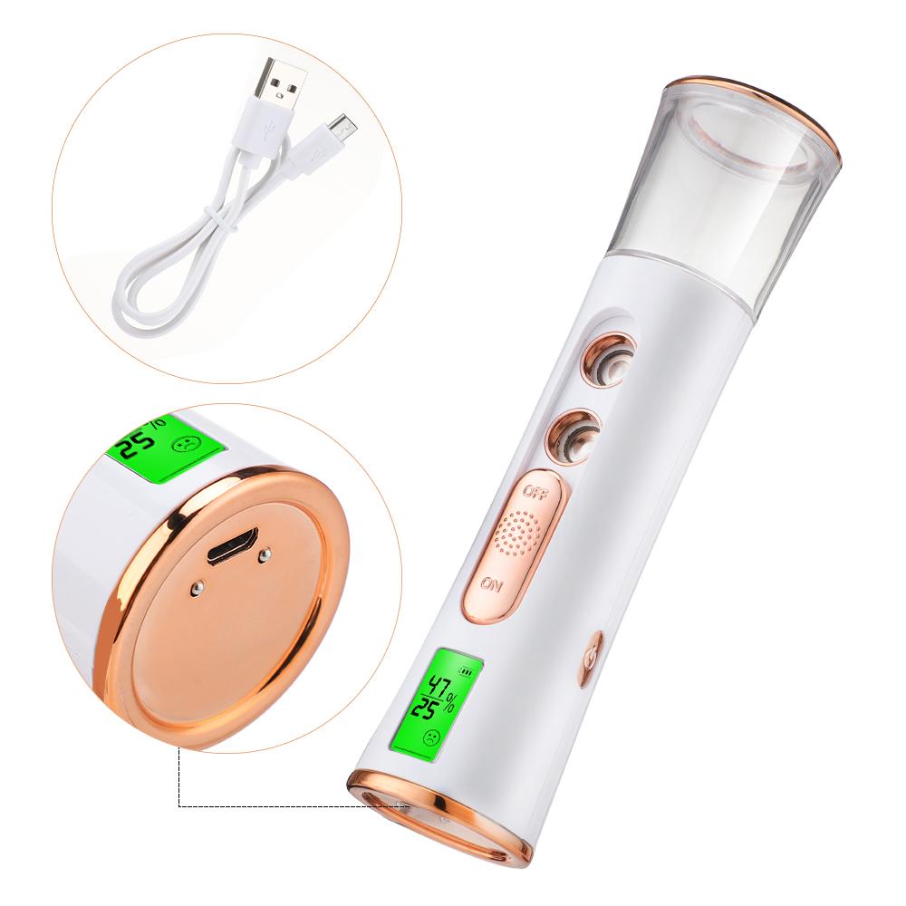 Nano Mist Facial Sprayer Double Spray-head USB Humidifier Nebulizer Face Steamer Moisturizing Beauty Instruments Body Skin Care