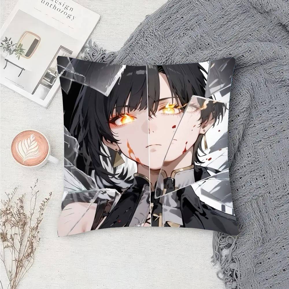 Rover Anime Game W-Wuthering Waves Pillow Case Fashion Square Pillowcase Bedroom Sofa Room Ins Decoration Leisure