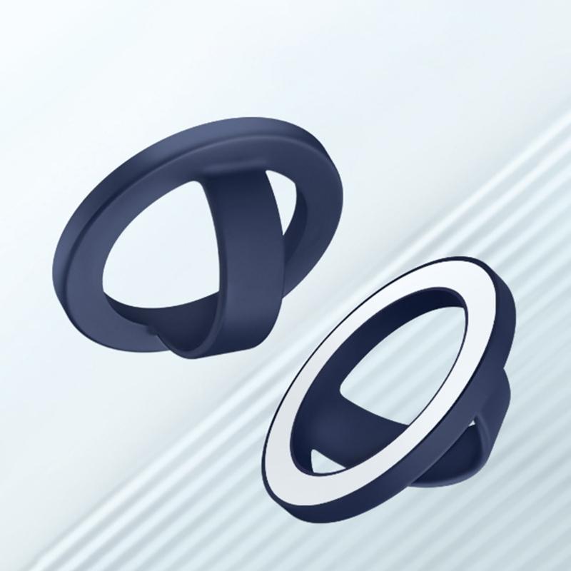 Magnetic Phone Rings Holder,Magnet Finger Rings Grip Stand Holder,360 Ratatable Silicone Nonslip Phone Grip