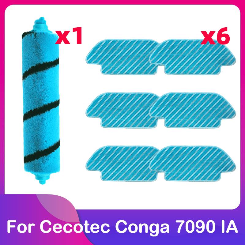 Fit For Cecotec Conga 7090 IA Robot Vacuum Cleaner Replacement Spare Part Accessories Main Brush Roller Side Brush Mop Cloth Rag