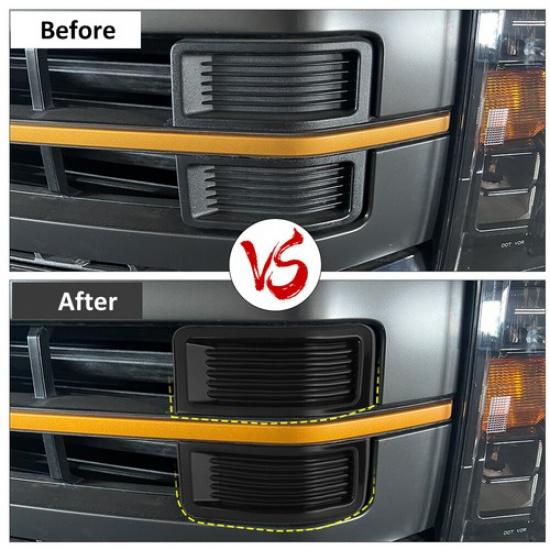 4X Front Grille Side Corner Decor Trim Cover Kit For Ford F150 Tremor -